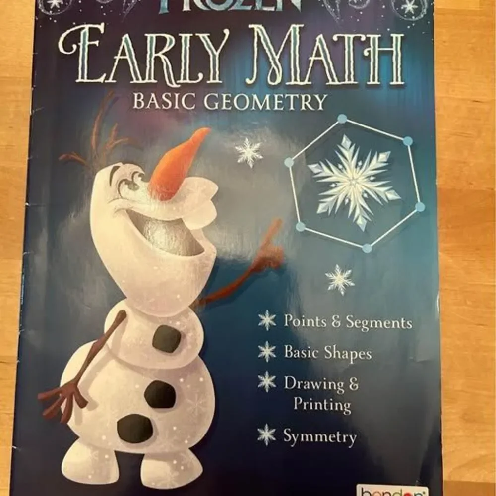 Frozen Early Math Basic Geometry Kids Math Book